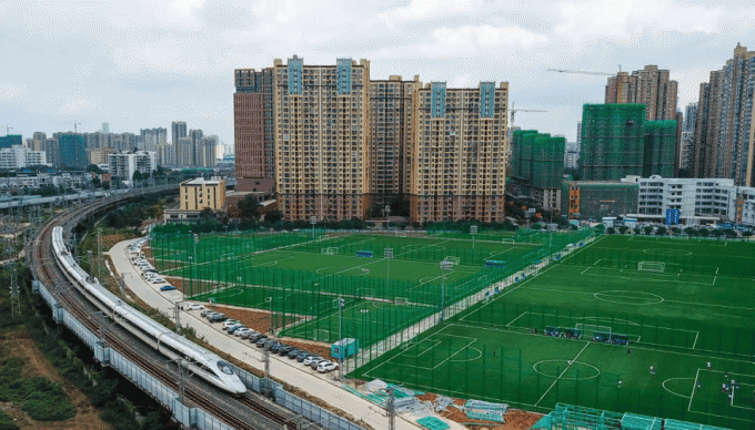 के बारे में नवीनतम कंपनी की खबर AVG ने चीन के सबसे बड़े फुटबॉल पार्क में से एक स्थापित किया!  0