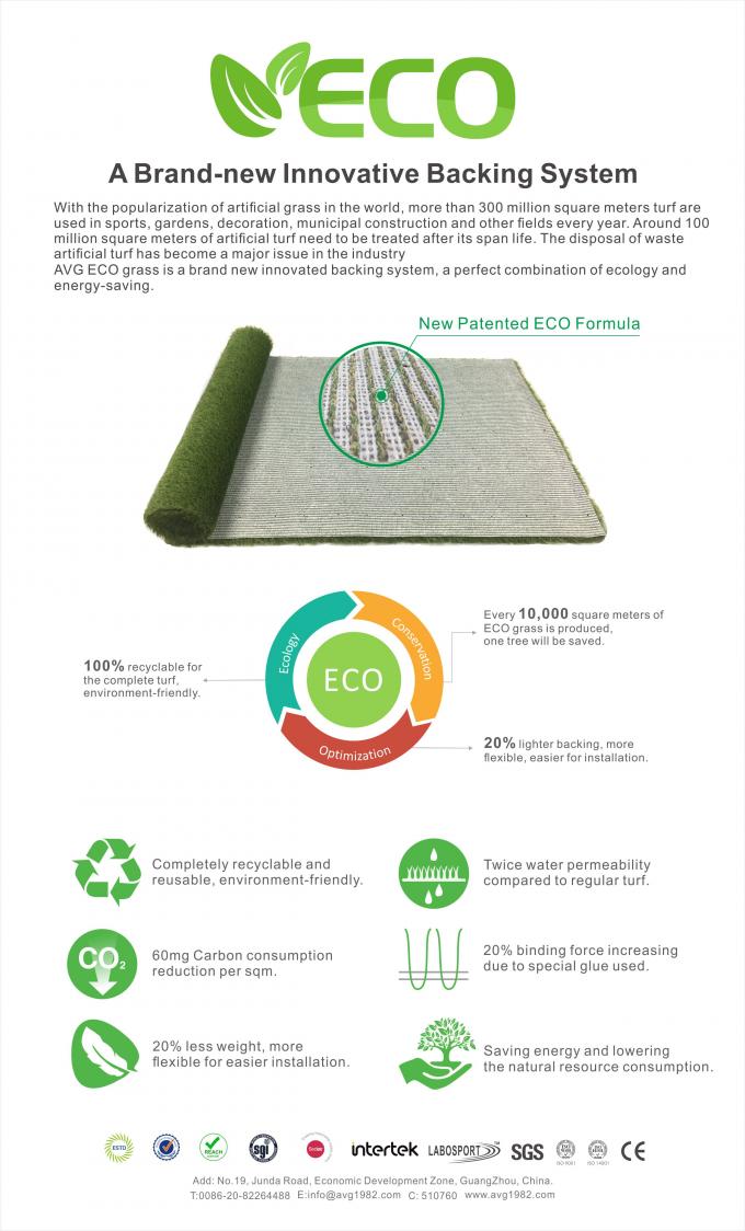 आउटडोर उच्च गुणवत्ता लैंडस्केप सजावटी कृत्रिम टर्फ प्लास्टिक लॉन सिंथेटिक घास ईसीओ समर्थन 100% पुन: प्रयोज्य 1